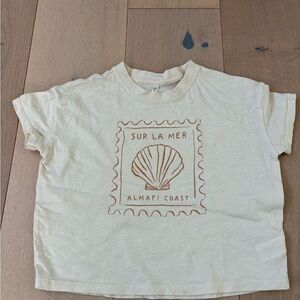Rylee + Cru Cream Shell Graphic Tee